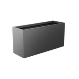 Tolga rectangular fiberglass planter in Matte Gunmetal