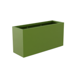 Tolga rectangular fiberglass planter in Satin Green