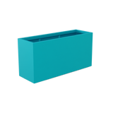 Tolga rectangular fiberglass planter in Satin Seafoam Green