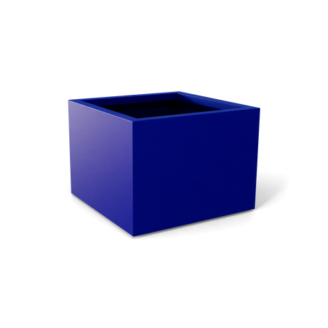 Torino corner fiberglass planter in Matte Cobalt Blue
