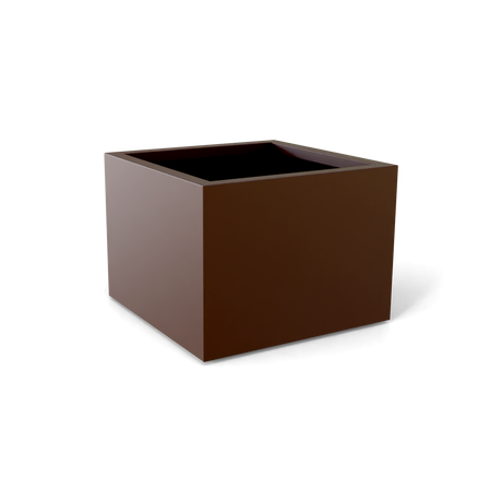 Torino corner fiberglass planter in Matte Dark Brown