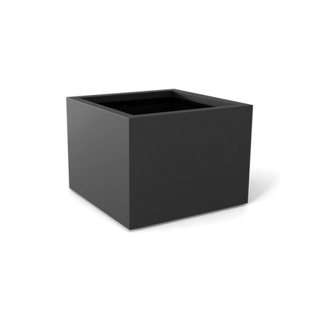 Torino corner fiberglass planter in Matte Gunmetal
