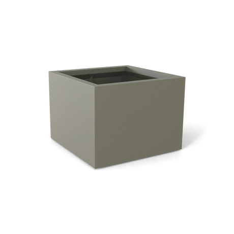 Torino corner fiberglass planter in Satin Beige