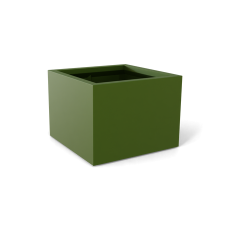 Torino corner fiberglass planter in Satin Green