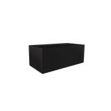Torino wide rectangular fiberglass planter in Matte Black