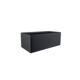 Torino wide rectangular fiberglass planter in Matte Charcoal