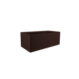 Torino wide rectangular fiberglass planter in Matte Dark Brown