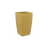Toulan tall tapered square fiberglass planter in Gloss Metallic Gold