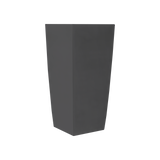 Toulan tapered square fiberglass planter in Matte Charcoal, studio render