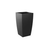 Toulan tall tapered square fiberglass planter in Matte Gunmetal