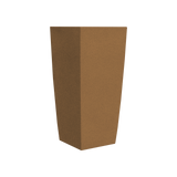 Toulan tapered square fiberglass planter in Metallic Bronze, studio render
