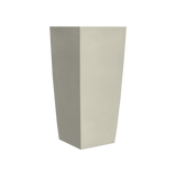 Toulan tapered square fiberglass planter in Satin Beige, studio render