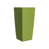 Toulan tapered square fiberglass planter in Satin Green, studio render