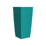 Toulan tapered square fiberglass planter in Satin Seafoam Green, studio render