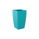 Toulan tall tapered square fiberglass planter in Satin Seafoam Green