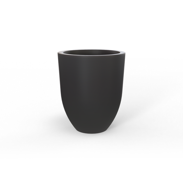 Valencia Tapered Round Planter in Charcoal