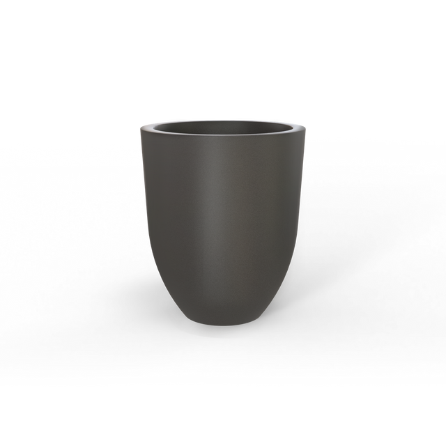 Valencia Tapered Round Planter in Gun Metal