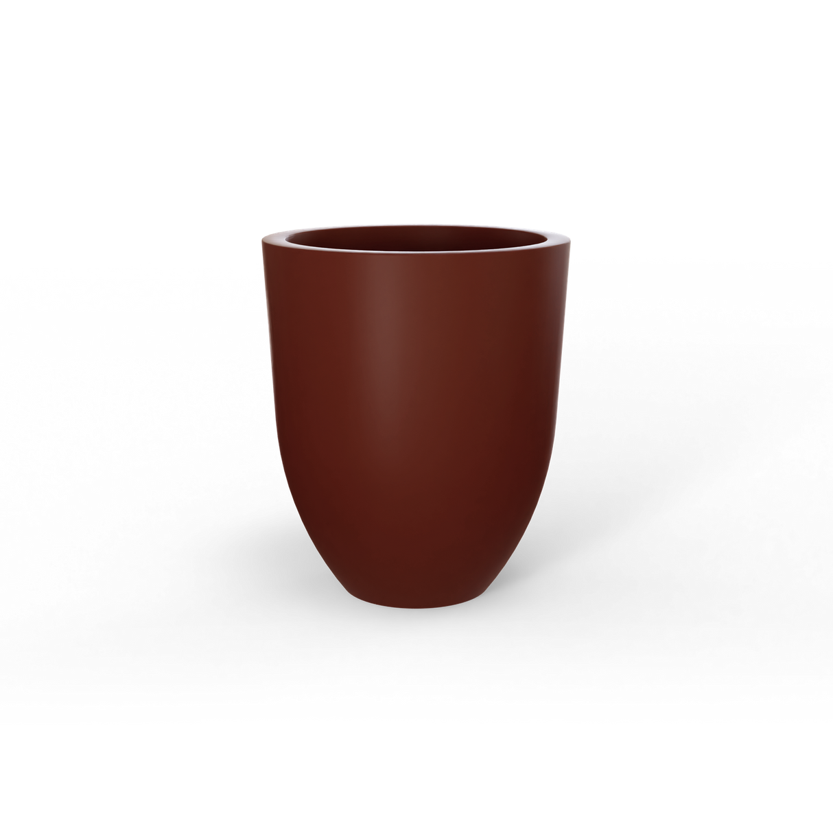Valencia tapered round fiberglass planter, Terracotta finish