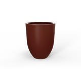 Valencia tapered round fiberglass planter, Terracotta finish