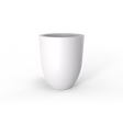 Valencia tapered round fiberglass planter, White finish