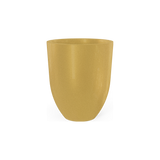Valencia tapered round fiberglass planter in Gloss Metallic Gold