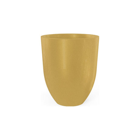 Valencia tapered round fiberglass planter in Gloss Metallic Gold