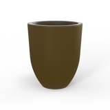 Valencia tapered round fiberglass planter in Matte Bronze, studio render