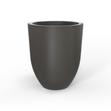 Valencia tapered round fiberglass planter in Matte Gunmetal, studio render