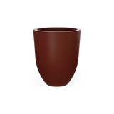 Valencia tapered round fiberglass planter in Matte Terra Cotta