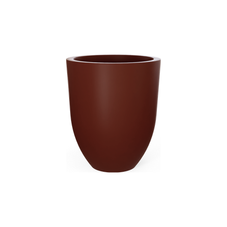 Valencia tapered round fiberglass planter in Matte Terra Cotta