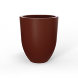 Valencia tapered round fiberglass planter in Matte Terra Cotta, studio render
