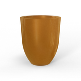 Valencia tapered round fiberglass planter in Metallic Bronze, studio render