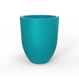 Valencia tapered round fiberglass planter in Satin Seafoam Green, studio render