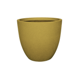 Wannsee round fiberglass planter in Gloss Metallic Gold, studio render