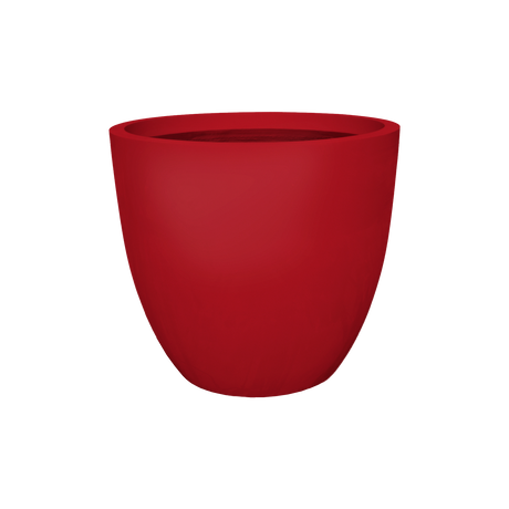 Wannsee round fiberglass planter in Gloss Red, studio render