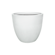 Wannsee round fiberglass planter in Matte Bright White, studio render