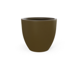 Wannsee round fiberglass planter in Matte Bronze