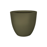Wannsee round fiberglass planter in Matte Bronze, studio render
