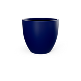 Wannsee round fiberglass planter in Matte Cobalt Blue