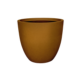 Wannsee round fiberglass planter in Metallic Bronze, studio render