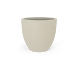 Wannsee round fiberglass planter in Satin Beige