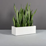 Cuba low rectangular fiberglass planter
